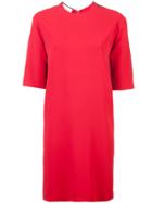 Gucci Stretch Viscose Tunic Dress With Web - Red