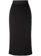 Dolce & Gabbana High Waisted Pencil Skirt, Women's, Size: 38, Black, Polyamide/spandex/elastane/virgin Wool