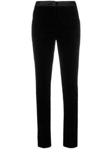 Blumarine Slim Fit Tuxedo Trousers - Black