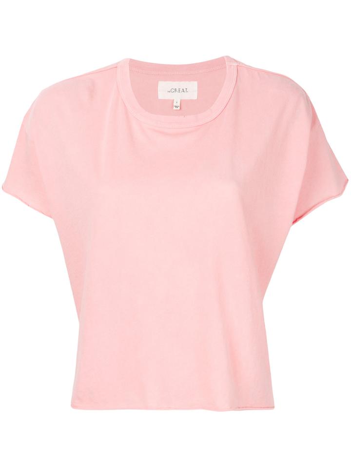 The Great Curved Hem Tee - Pink & Purple