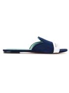 Blue Bird Shoes Suede Panelled Mules