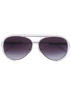 Linda Farrow - Aviator Sunglasses - Women - Acetate - One Size, White, Acetate