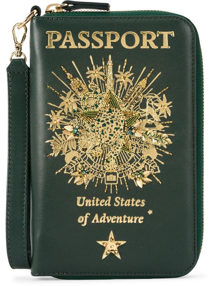 Preciously Passport Zip Around Wallet - Green