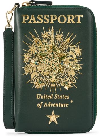 Preciously Passport Zip Around Wallet - Green