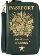 Preciously Passport Zip Around Wallet - Green