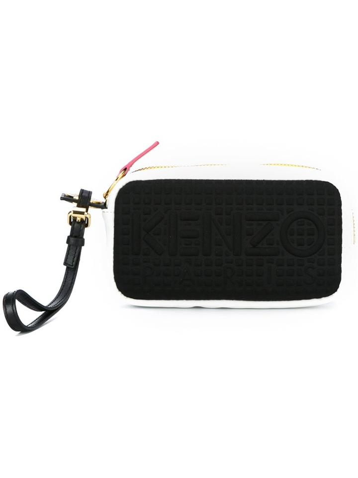 Kenzo 'kombo' Clutch, Women's, Black, Polyester/leather