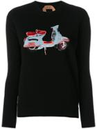 No21 Embellished Scooter Sweater - Black