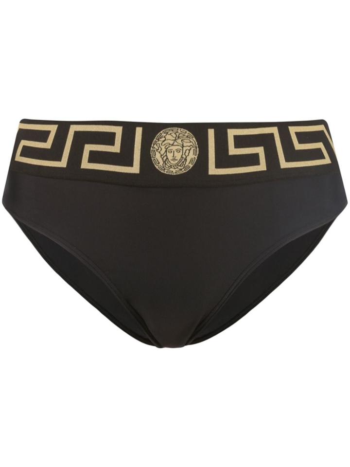 Versace Greca Border Bikini Briefs - Black