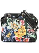 Fendi Dotcom Floral Printed Tote - Black