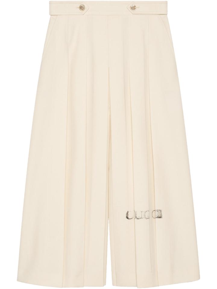 Gucci Pleated Bermuda Trousers - Nude & Neutrals