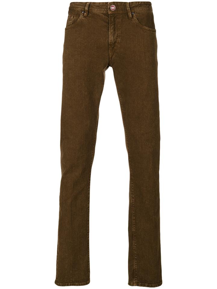 Pt05 Slim-fit Roll Up Trousers - Brown