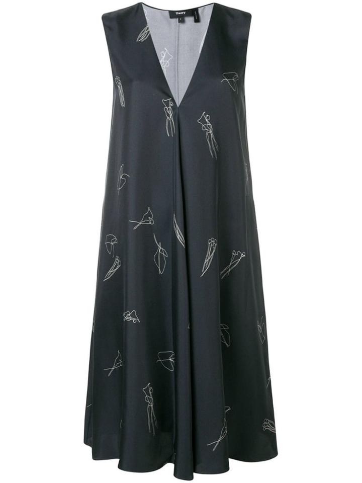 Theory Printed Dress - Black