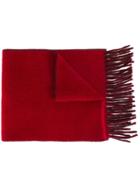 Polo Ralph Lauren Fringed Knit Scarf, Men's, Red, Nylon/wool
