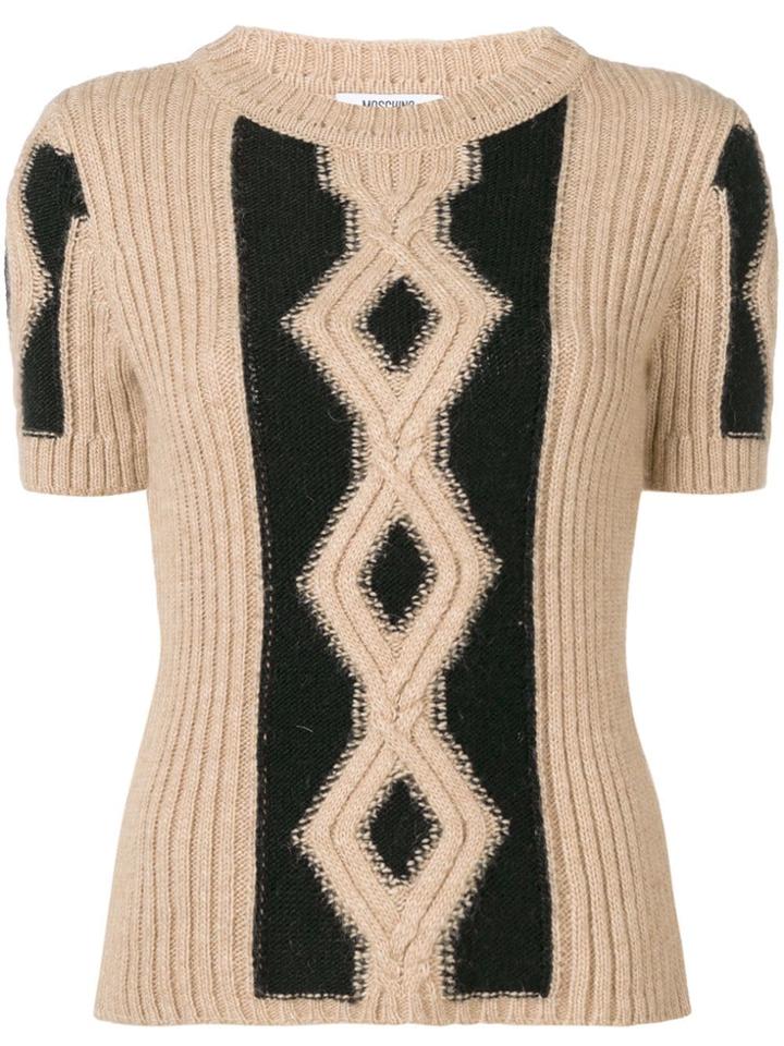 Moschino Vintage 1990's Knitted Top - Neutrals