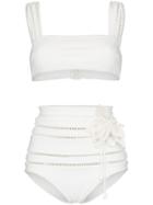 Zimmermann Corsage Linear Bikini - White