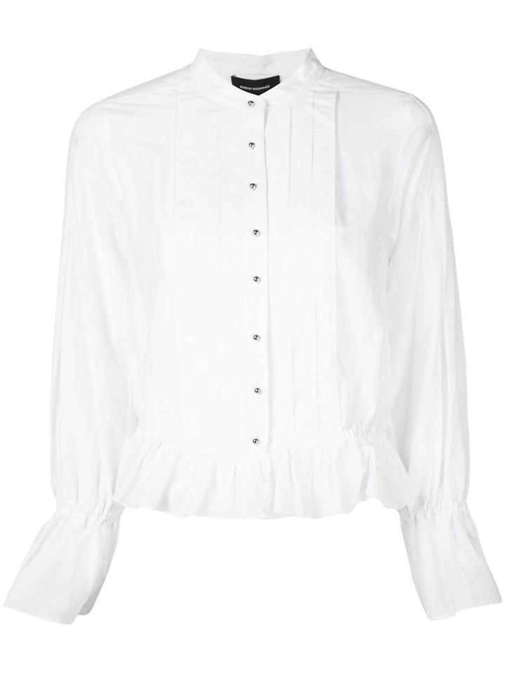 Robert Rodriguez Studio Gypsy Pleated Shirt - White