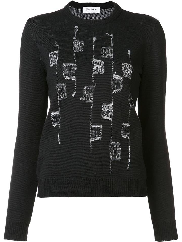 Jimi Roos 'trip' Embroidered Jumper, Women's, Size: Small, Black, Cotton/virgin Wool