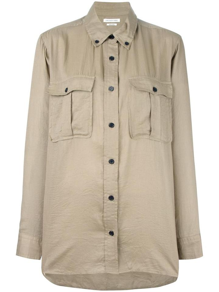 Isabel Marant Étoile Chest Pockets Shirt, Women's, Size: 48, Nude/neutrals, Cotton/modal