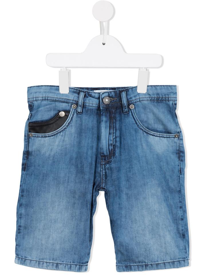 John Galliano Kids Got Music Inside Jean Shorts, Toddler Boy's, Size: 4 Yrs, Blue