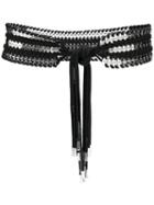 Dsquared2 - Coin Embellished Belt - Women - Polyester/metal - One Size, Black, Polyester/metal