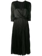 Marco De Vincenzo V-neck Long Dress - Black