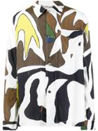 Our Legacy Long-sleeved Abstract-print Shirt - White