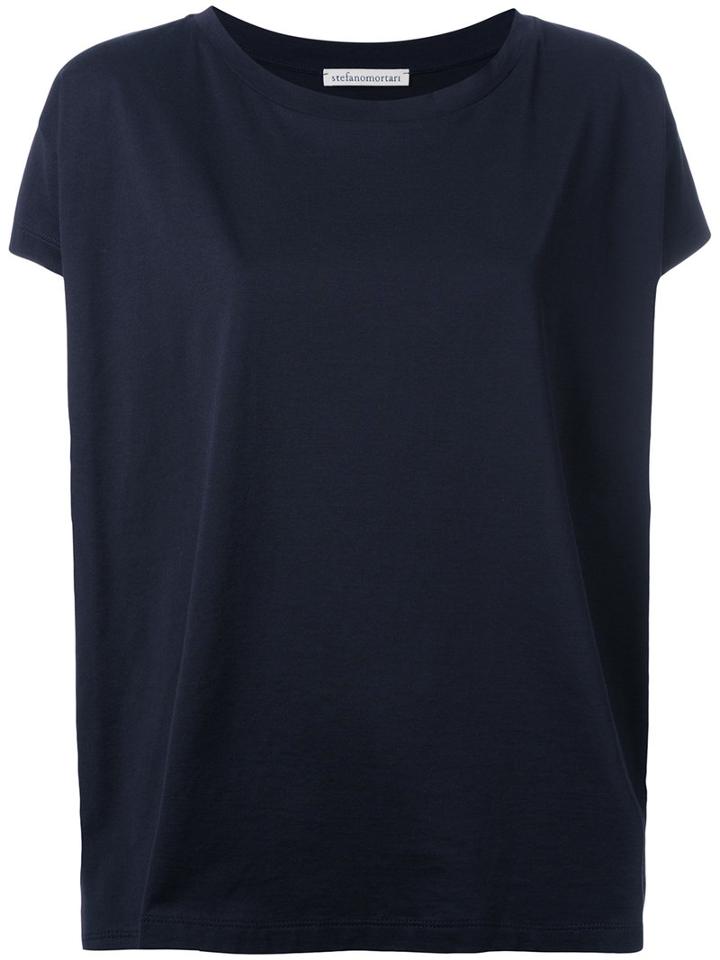Stefano Mortari Loose Fit T-shirt, Women's, Size: 42, Blue, Cotton
