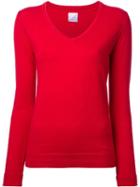Cityshop 'city' V-neck Jumper, Women's, Red, Cotton/cashmere