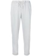 Fabiana Filippi Drawstring Track Pants, Women's, Size: 46, Grey, Polyester/spandex/elastane/viscose/virgin Wool