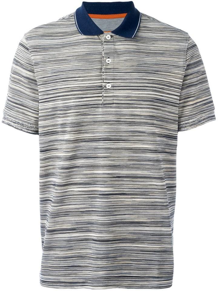 Missoni Striped Polo, Men's, Size: Large, Black, Cotton