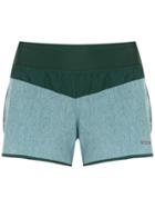 Track & Field Panelled Shorts - Green