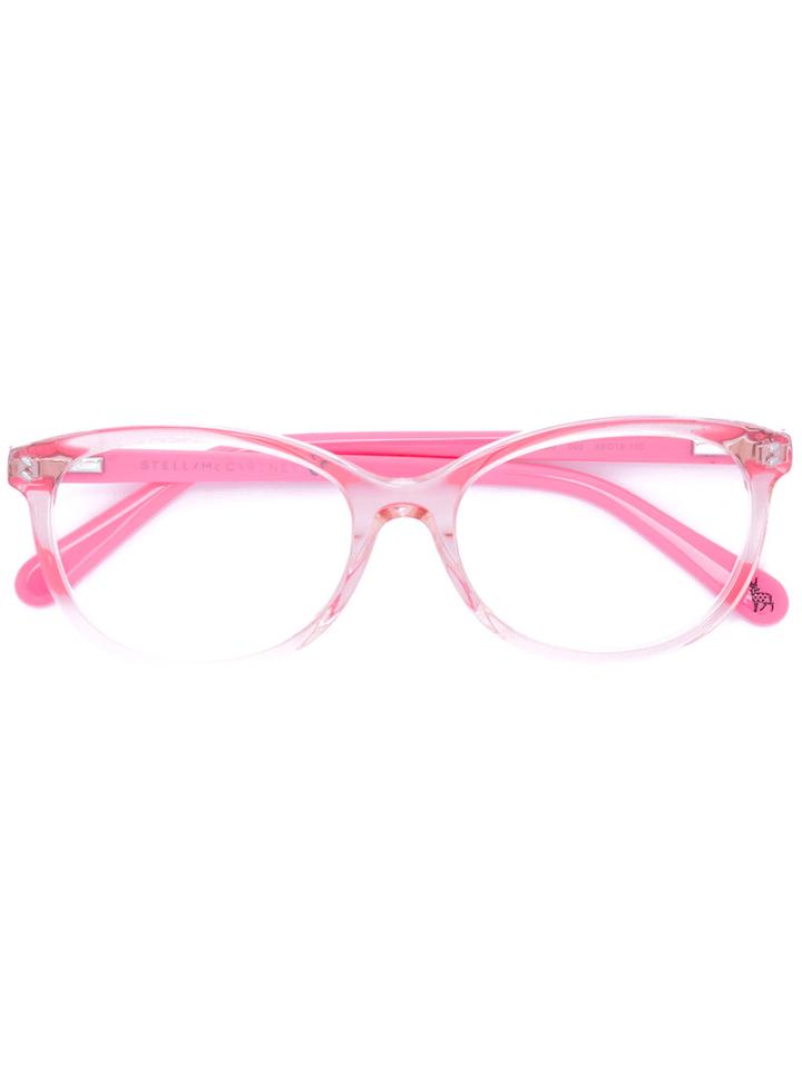 Stella Mccartney Kids Two-tone Oval Eyeglasses, Pink/purple