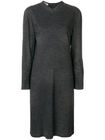 Jil Sander Pre-owned 1990's Longsleeved Knitted Dress - Grey