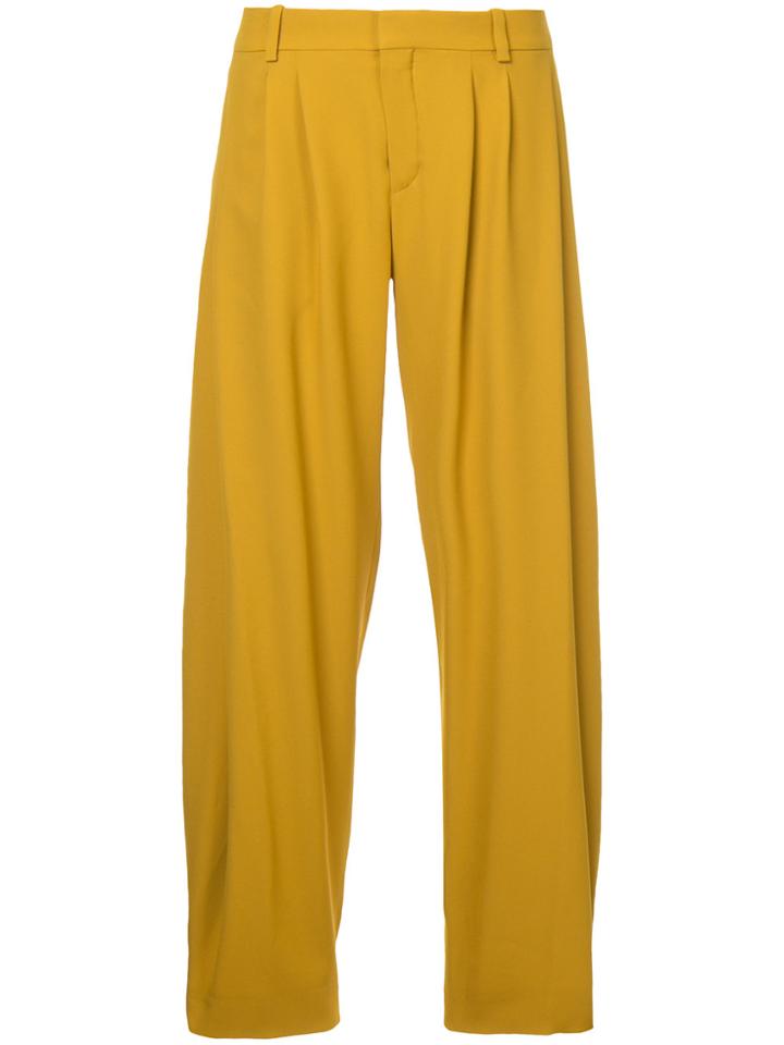 Chloé Wide Leg Trousers - Yellow & Orange