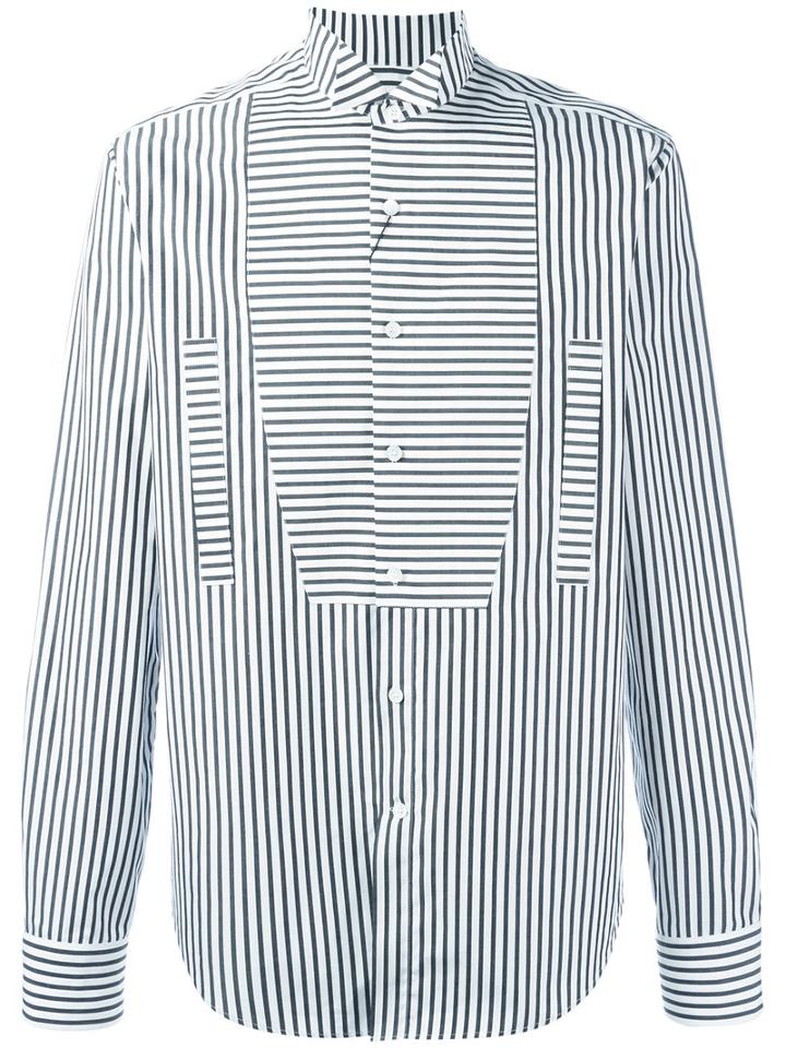 Loewe Stripe Panel Shirt, Men's, Size: 40, White, Cotton