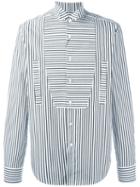 Loewe Stripe Panel Shirt, Men's, Size: 40, White, Cotton