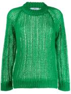Prada Open-knit Jumper - Green