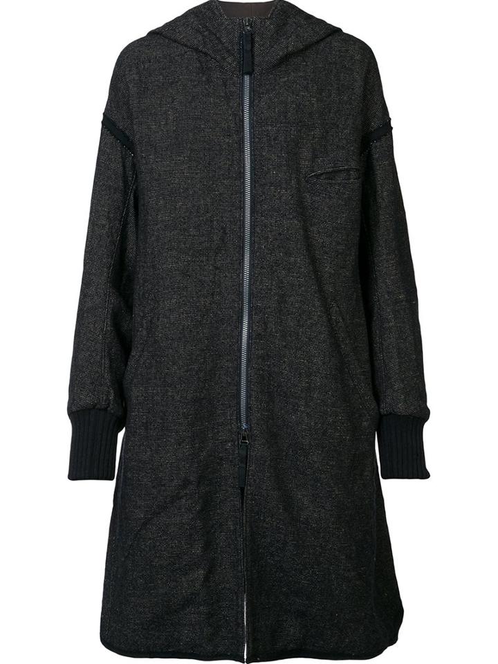 Ziggy Chen Hooded Rear Patch Coat