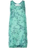 Floral Longline Tank Top - Women - Silk - M, Green, Silk, Faith Connexion