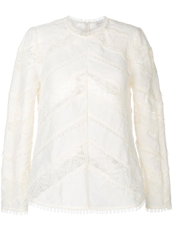 Zimmermann Crochet Detail Blouse - Nude & Neutrals