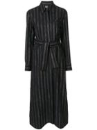 Lorena Antoniazzi Pinstriped Shirt Dress - Grey
