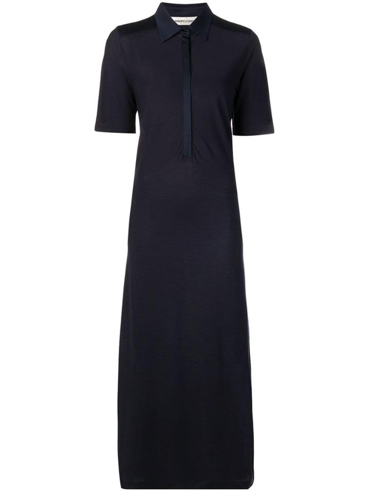 Lamberto Losani Shirt Maxi Dress - Blue