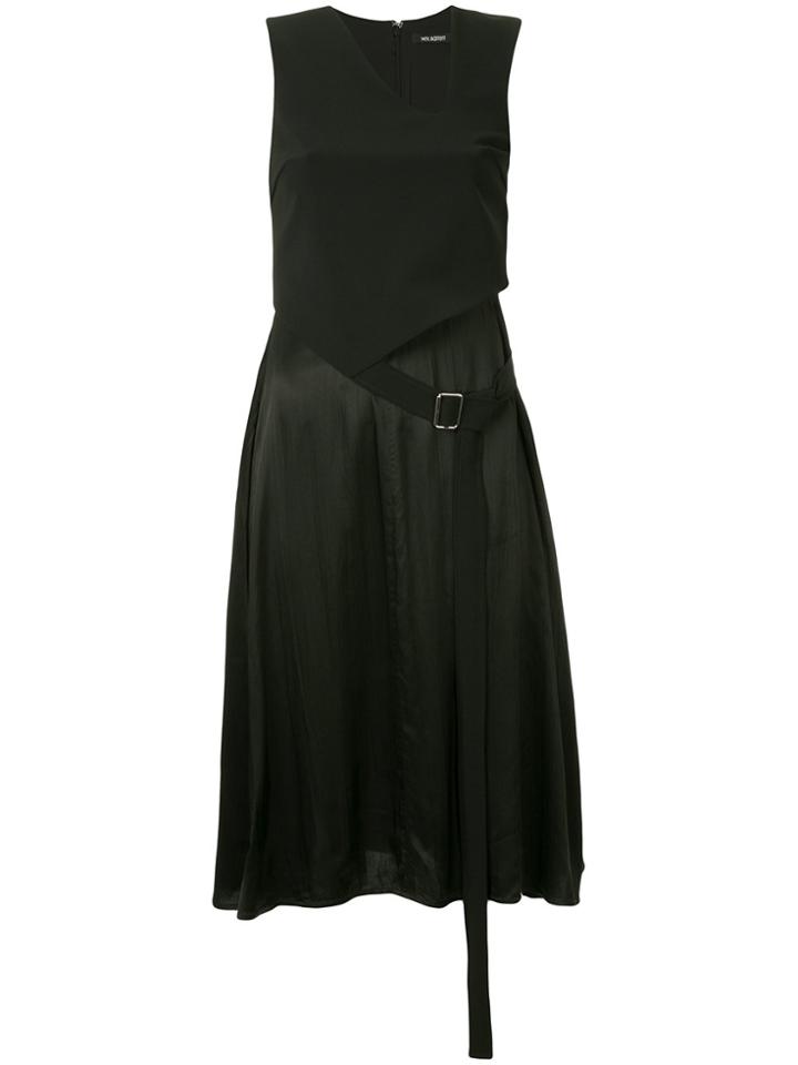 Neil Barrett Layered Look Asymmetric Dress - Black