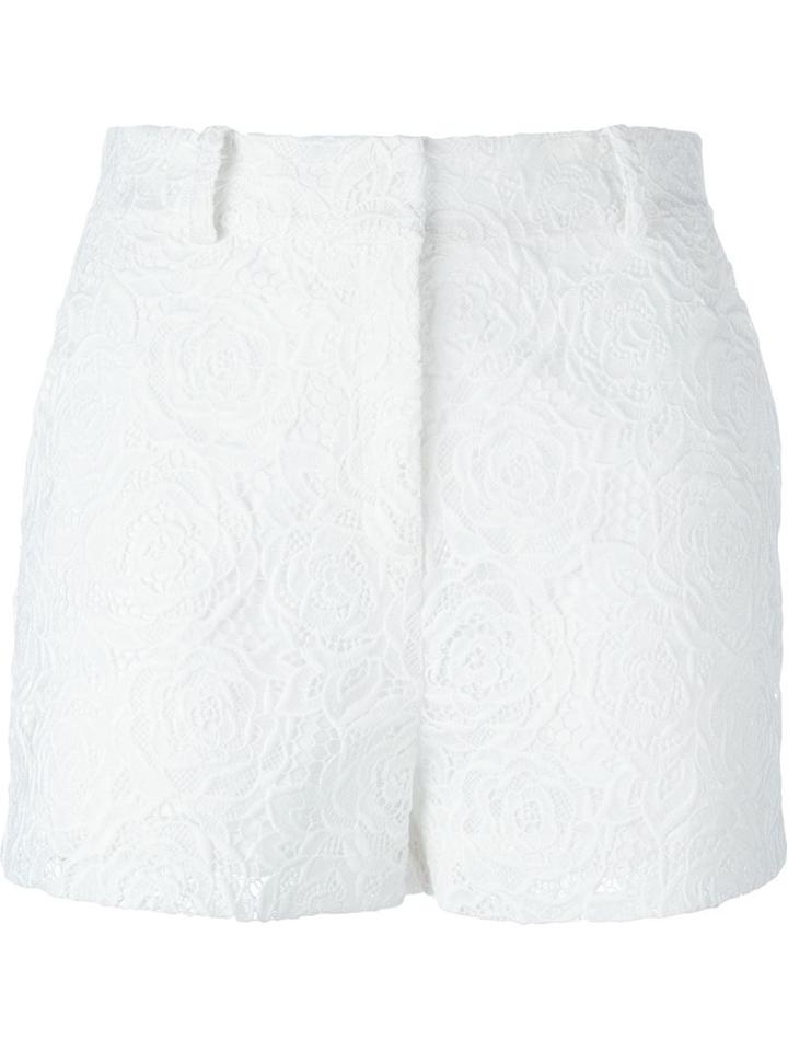Mcq Alexander Mcqueen Guipure Lace Shorts, Women's, Size: 40, White, Polyester/cotton