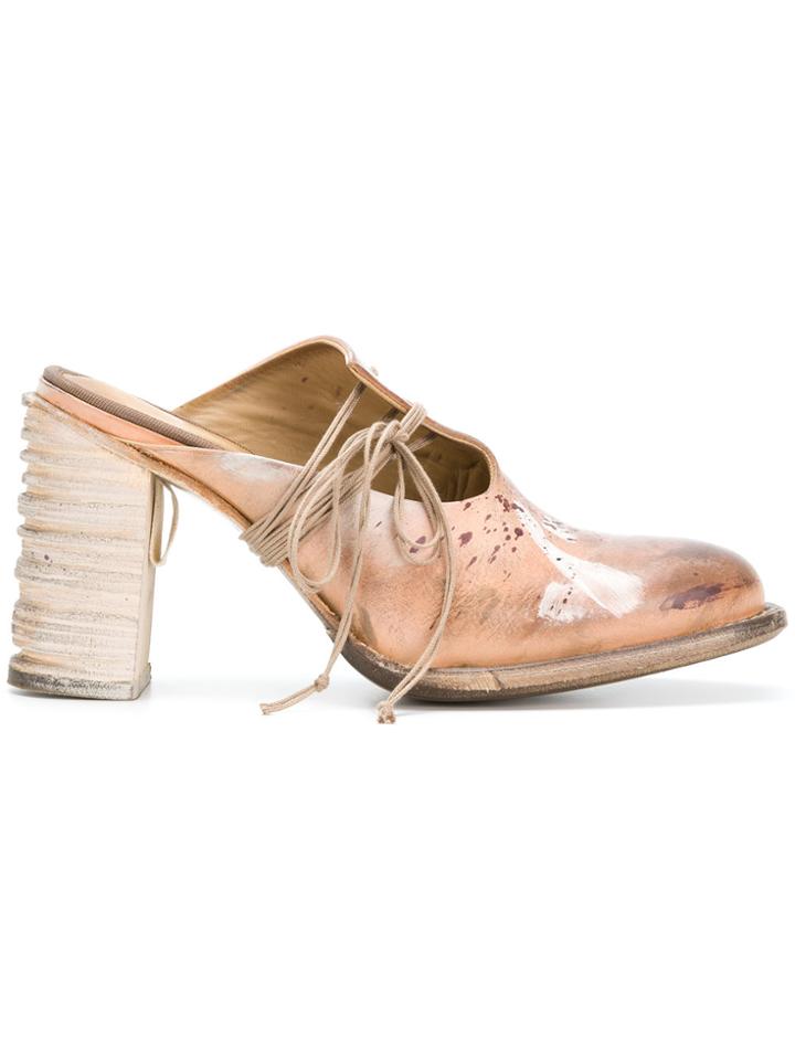 Cherevichkiotvichki Lace-up Half Mules - Nude & Neutrals