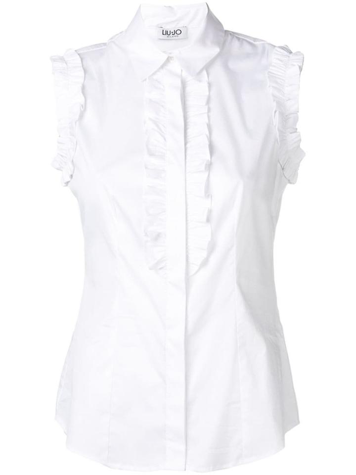 Liu Jo Zelie Ruffle Trim Shirt - White