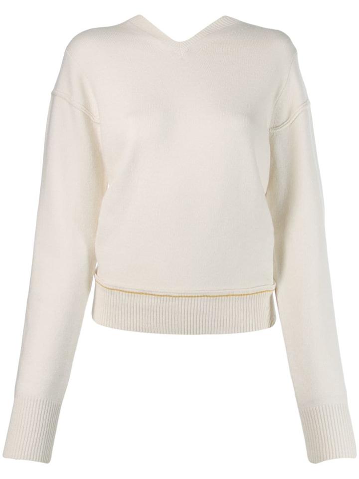 Chloé V-neck Sweater - White