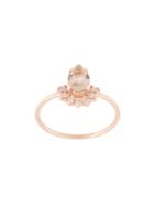 Natalie Marie 14kt Rose Gold Rutilated Quartz And Diamond Ring - Pink