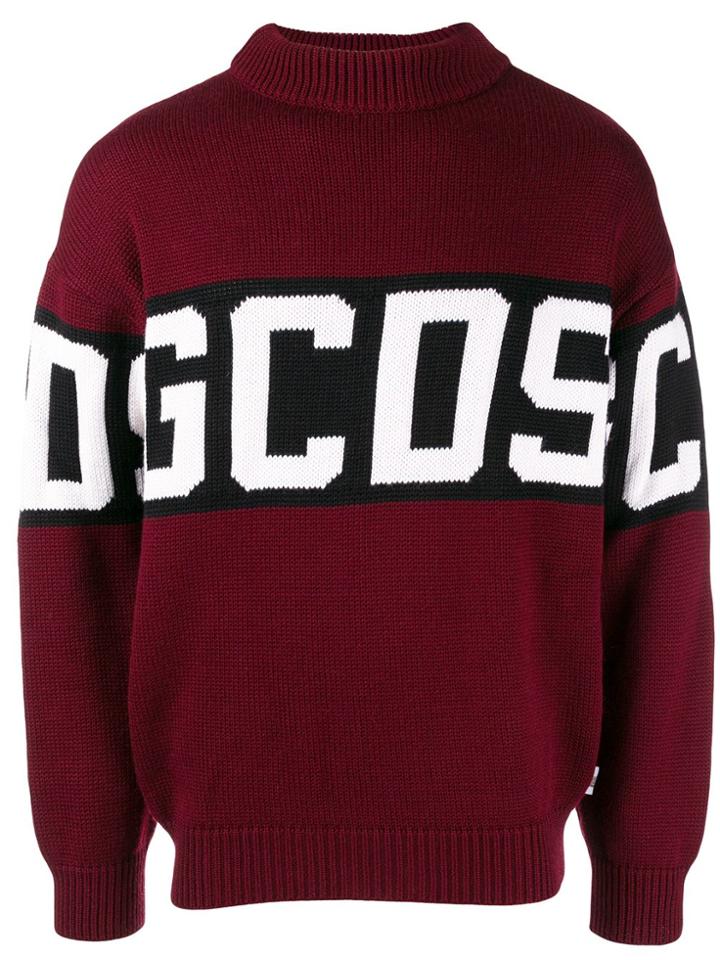 Gcds Logo Intarsia Jumper - Red