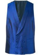 Canali Double Breasted Waistcoat - Blue